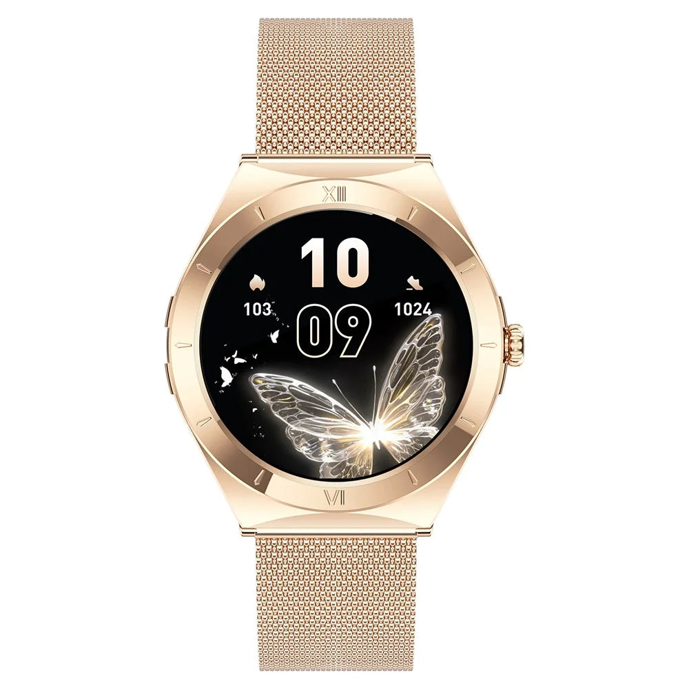 L03 Women's Smart Watch 1.19 Inch AMOLED Screen 390x390 Display Ultra-thin IP68 Waterproof Smart Bracelet for Fitness Health - Gold - 2