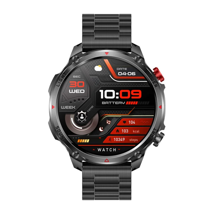 HT45 Outdoor Smart Watch 1.7 Inch HD Screen IP68 Waterproof 100+ Sports Modes 30 Days Battery Life Health Monitor - Black - 2