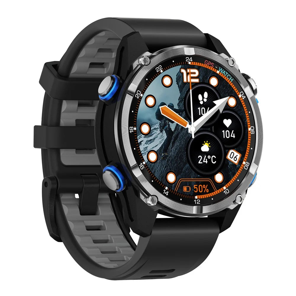 HD350 Pro Smart Watch 1.32 Inch AMOLED Screen GPS 6 Satellite 100+ Sports Modes 3ATM Waterproof 540mAh Health Monitor for Outdoor - Tarnish - 1