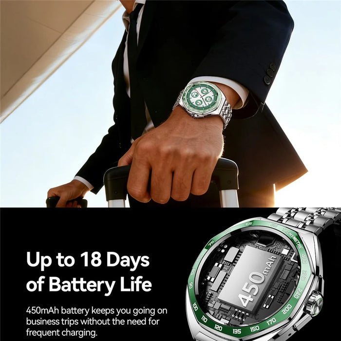 JOYROOM Venture Series JR-FV2 Pro Smart Watch 1.43 AMOLED Bluetooth-compatible Call 450mAh 5ATM Waterproof Watch - Green - 5