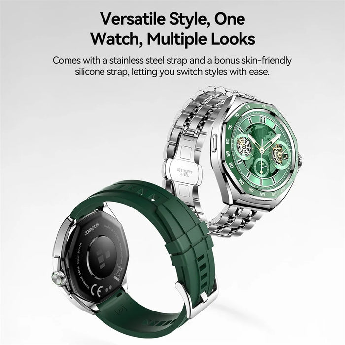 JOYROOM Venture Series JR-FV2 Pro Smart Watch 1.43 AMOLED Bluetooth-compatible Call 450mAh 5ATM Waterproof Watch - Green - 6