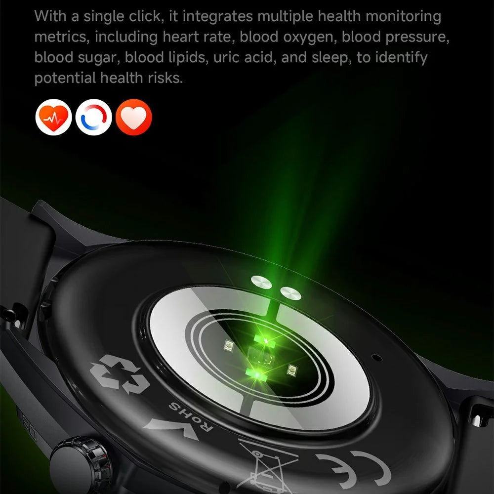 Y108 1.32 Inch AMOLED Screen Smart Watch IP68 Waterproof ECG Heart Rate Blood Oxygen Bluetooth Call Health Monitor - Tarnish  /  Steel Strap - 3
