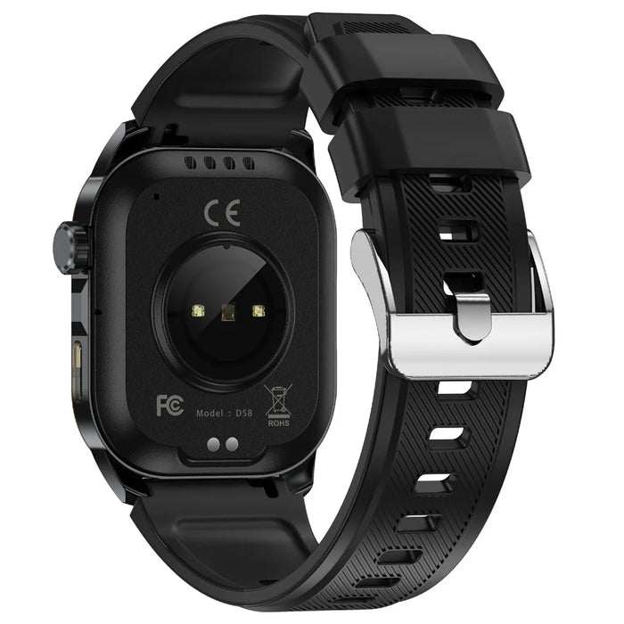 DS8 1.95 Inch IPS Screen Smart Watch LED Flashlight GPS Bluetooth-compatible Calling Health Monitor Fitness Tracker for Outdoor Sports  - Black - 2
