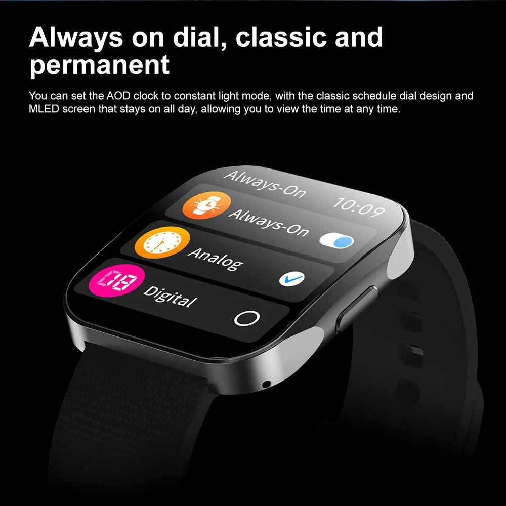 U19 1.85 Inch AMOLED Curved Screen Smart Watch IP68 Waterproof Bluetooth-compatible Calling Health Monitor - Tarnish - 4