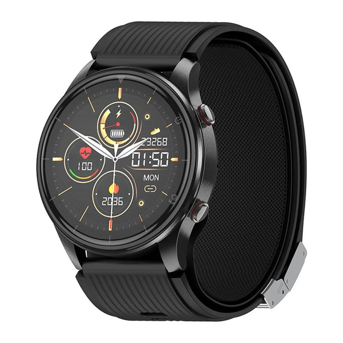P700 Smart Watch Air Pump Blood Pressure Monitor ECG Heart Rate Body Temperature Fitness Tracker - Black - 1