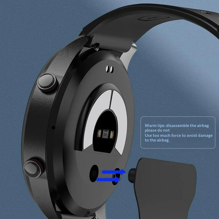 P700 Smart Watch Air Pump Blood Pressure Monitor ECG Heart Rate Body Temperature Fitness Tracker - Black - 5