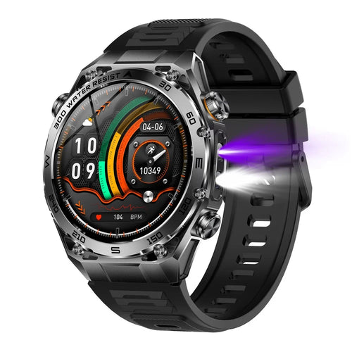 AK105 Silicone Strap Smart Watch Bluetooth-compatible Call Heart Rate Blood Pressure Sleep 1.53 Inch IP68 Sports Fitness Tracker - Black - 1