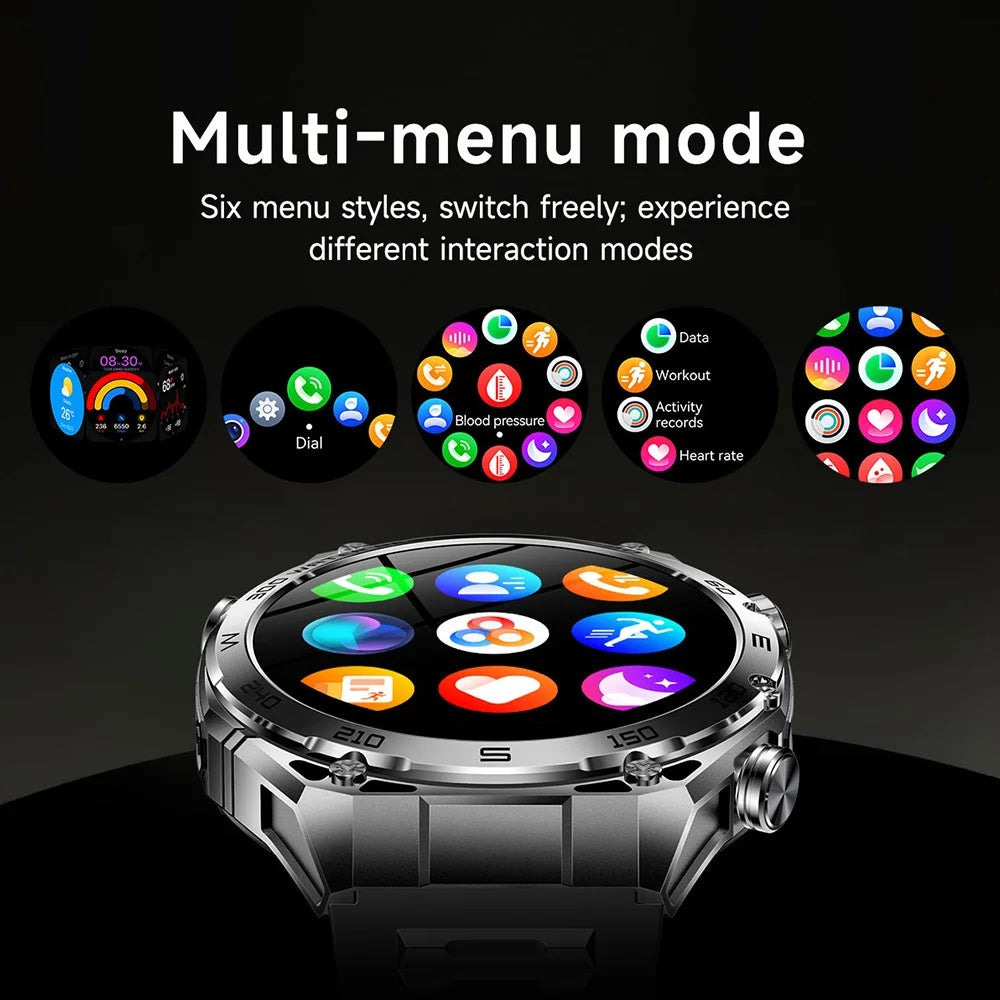 AK105 Silicone Strap Smart Watch Bluetooth-compatible Call Heart Rate Blood Pressure Sleep 1.53 Inch IP68 Sports Fitness Tracker - Black - 6