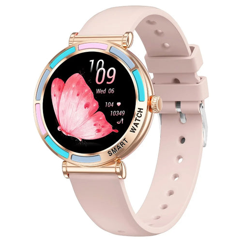 T9 1.27 Inch Smart Watch with Silicone Strap Bluetooth-compatible Call Women Health Sleep Monitor - Pink - 1