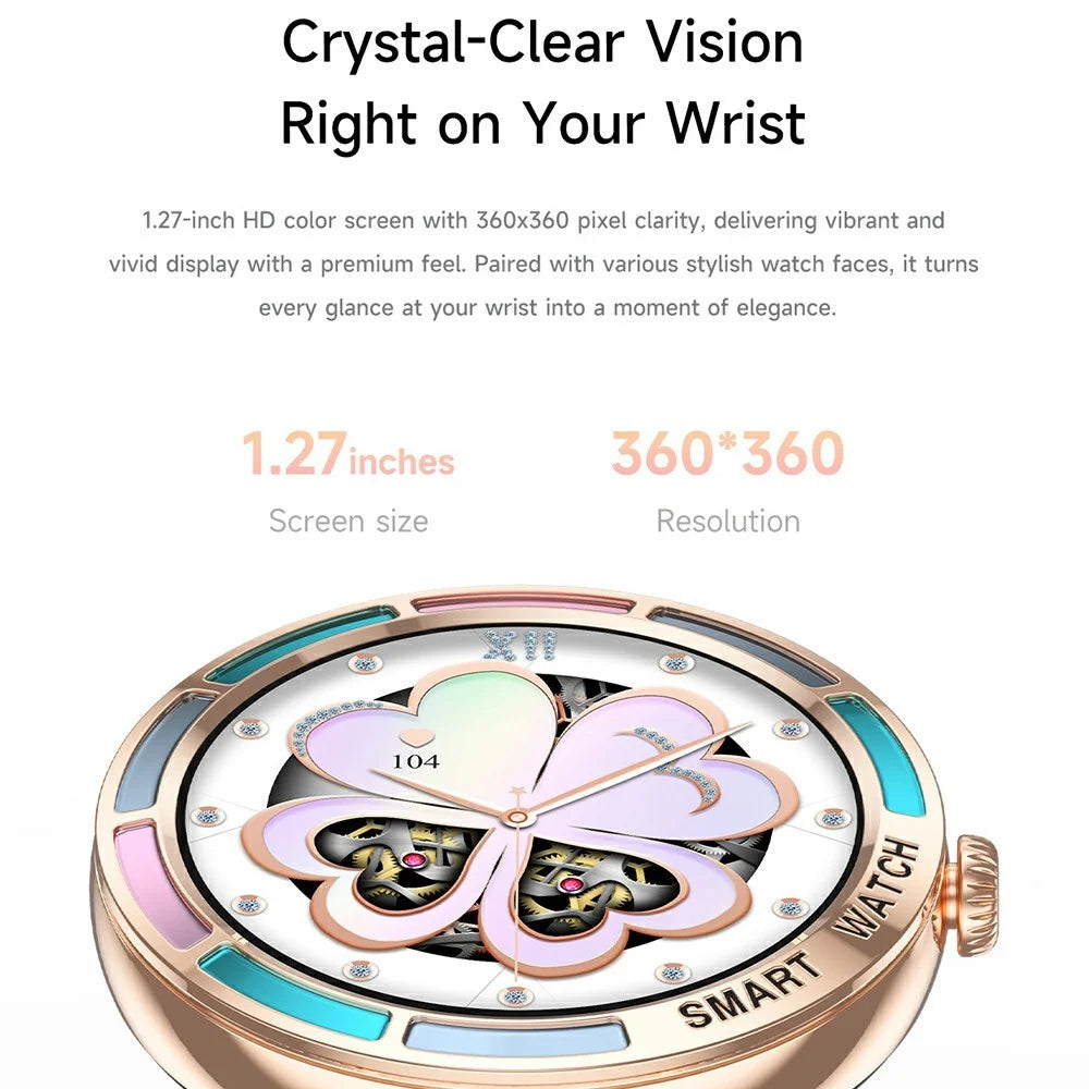 T9 1.27 Inch Smart Watch with Silicone Strap Bluetooth-compatible Call Women Health Sleep Monitor - Pink - 4