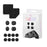JYS-SDM011 For Steam Controller (2nd generation) Silicone Thumbstick Caps Back Button Pads Touchpad Stickers Set - Black - 1