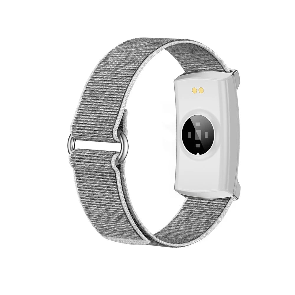 U25 Smart Fitness Tracker Bracelet Heart Rate Blood Oxygen Sleep IP68 Waterproof Health Monitor Wristband for Sports - Silver  /  Braided Strap - 5