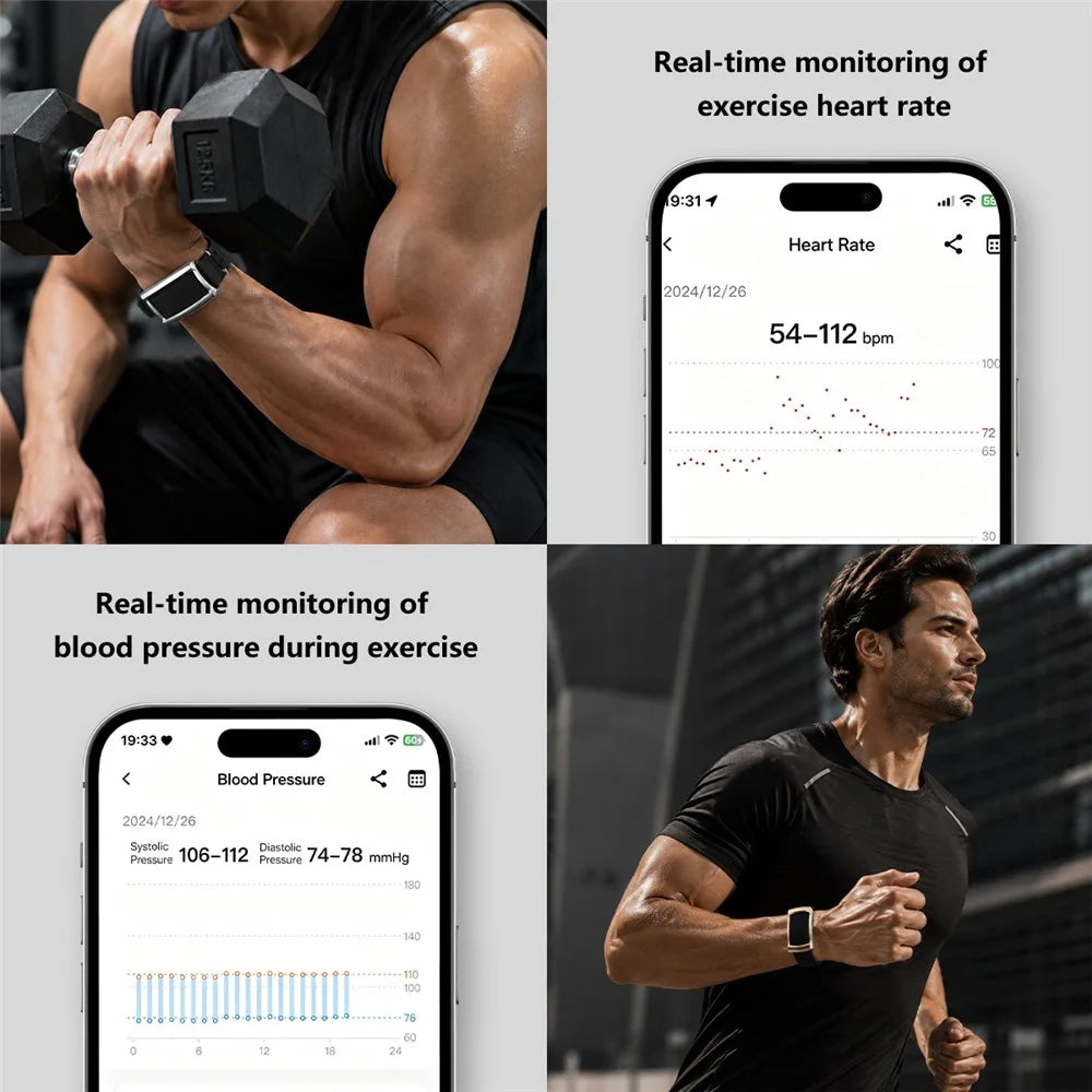 U25 Smart Fitness Tracker Bracelet Heart Rate Blood Oxygen Sleep IP68 Waterproof Health Monitor Wristband for Sports - Silver  /  Braided Strap - 7