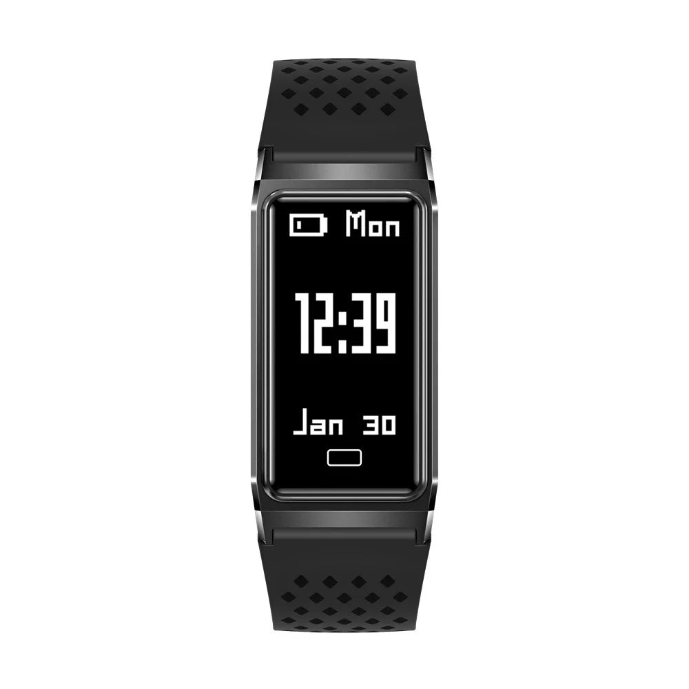 B11 Ultra Thin Smart Wristband with Silicone  /  Nylon Straps Fitness Tracker 0.96 Inch OLED Heart Rate Blood Oxygen IPX8 Waterproof Sleep Monitor Bracelet - Black - 2