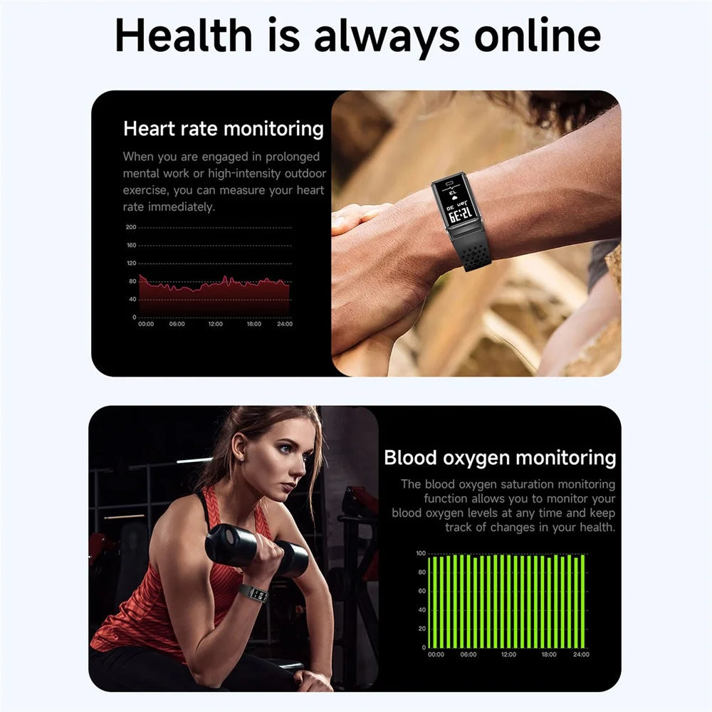 B11 Ultra Thin Smart Wristband with Silicone  /  Nylon Straps Fitness Tracker 0.96 Inch OLED Heart Rate Blood Oxygen IPX8 Waterproof Sleep Monitor Bracelet - Black - 6