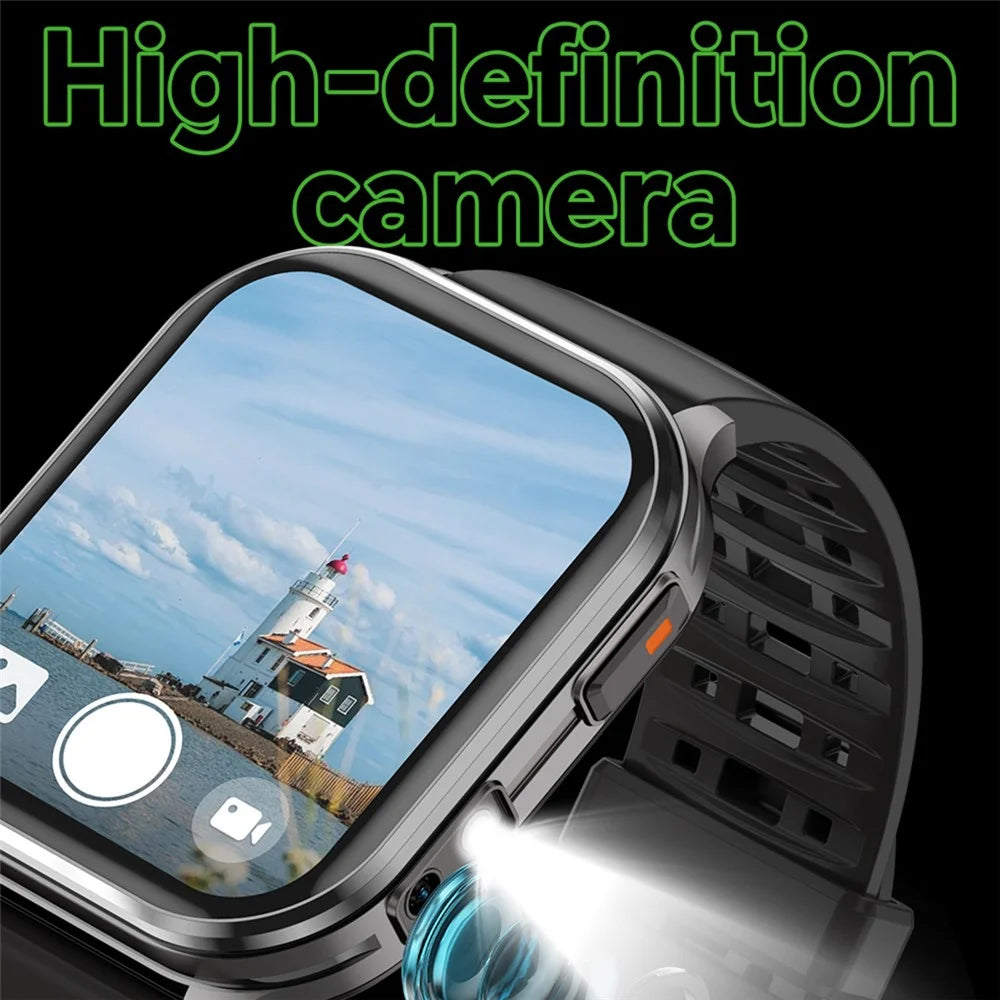 P60 Smart Watch 2.01 Inch HD Camera 670mAh IP67 Waterproof Bluetooth-compatible Call Health Sports Monitor - Black - 6
