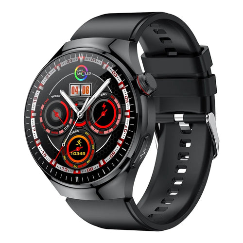 TK26Pro Smart Watch with Silicone Strap ECG Heart Rate Blood Pressure 1.43 Inch AMOLED Bluetooth-compatible Call 380mAh One-Touch Health Monitor - Black - 1