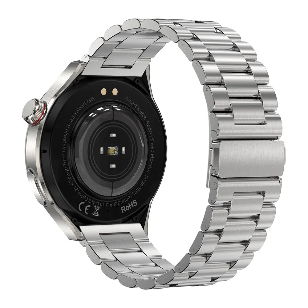 TK26Pro Smart Watch with Steel Strap ECG Heart Rate Blood Pressure 1.43 Inch AMOLED Bluetooth-compatible Call 380mAh One-Touch Health Monitor - Silver - 3