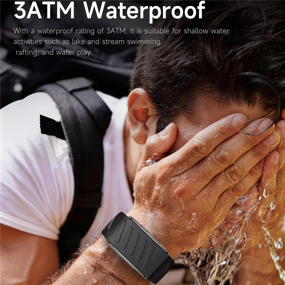 KR96 PRO Smart Health Bracelet ECG Monitor 24H Heart Rate Blood Oxygen Sleep Tracker for Fitness, with 2 Straps - Black Silicone+Black Braided Straps - 5