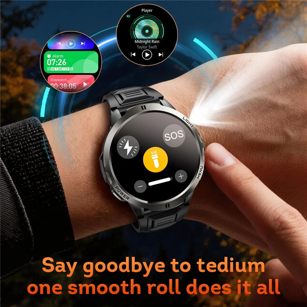 KT92 Smart Watch 1.7 Inch HD Display Bluetooth-compatible Call Encoder LED 1100mAh 3ATM Waterproof Health Monitor - Black - 4