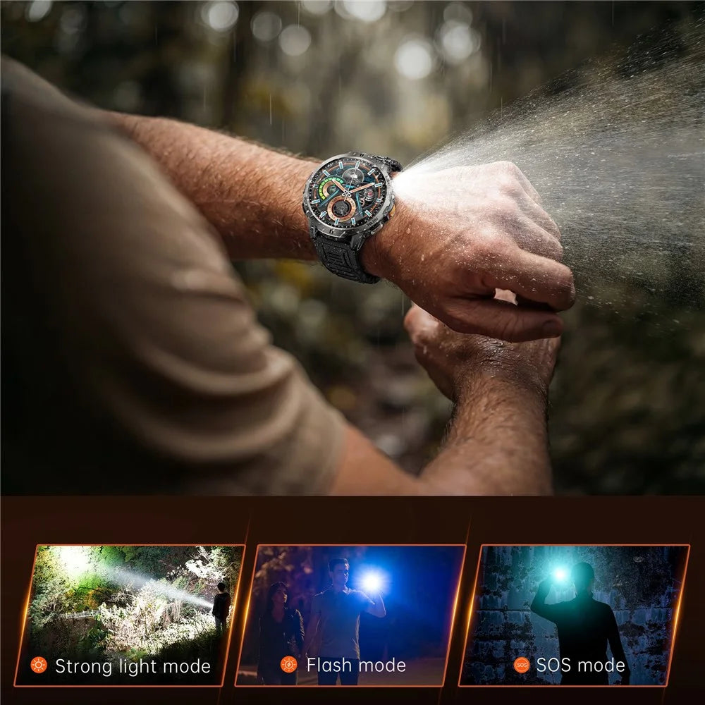 KT92 Smart Watch 1.7 Inch HD Display Bluetooth-compatible Call Encoder LED 1100mAh 3ATM Waterproof Health Monitor - Black - 5