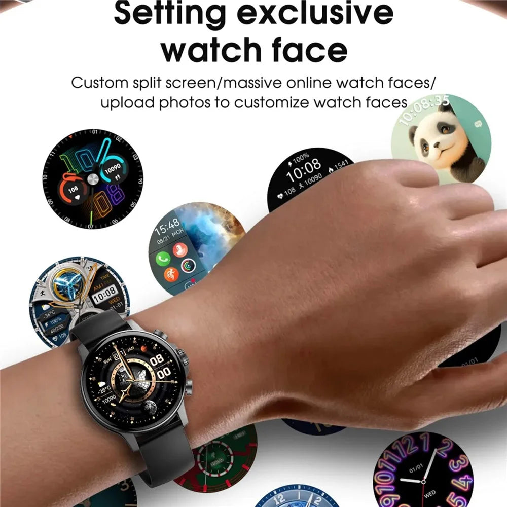 LDNIO SW01 Smart Watch 1.58 Inch AMOLED IP68 Waterproof Bluetooth-compatible Call Heart Rate Blood Oxygen Sleep Health Monitor - Silver - 4