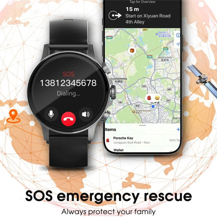 LDNIO SW01 Smart Watch 1.58 Inch AMOLED IP68 Waterproof Bluetooth-compatible Call Heart Rate Blood Oxygen Sleep Health Monitor - Silver - 6