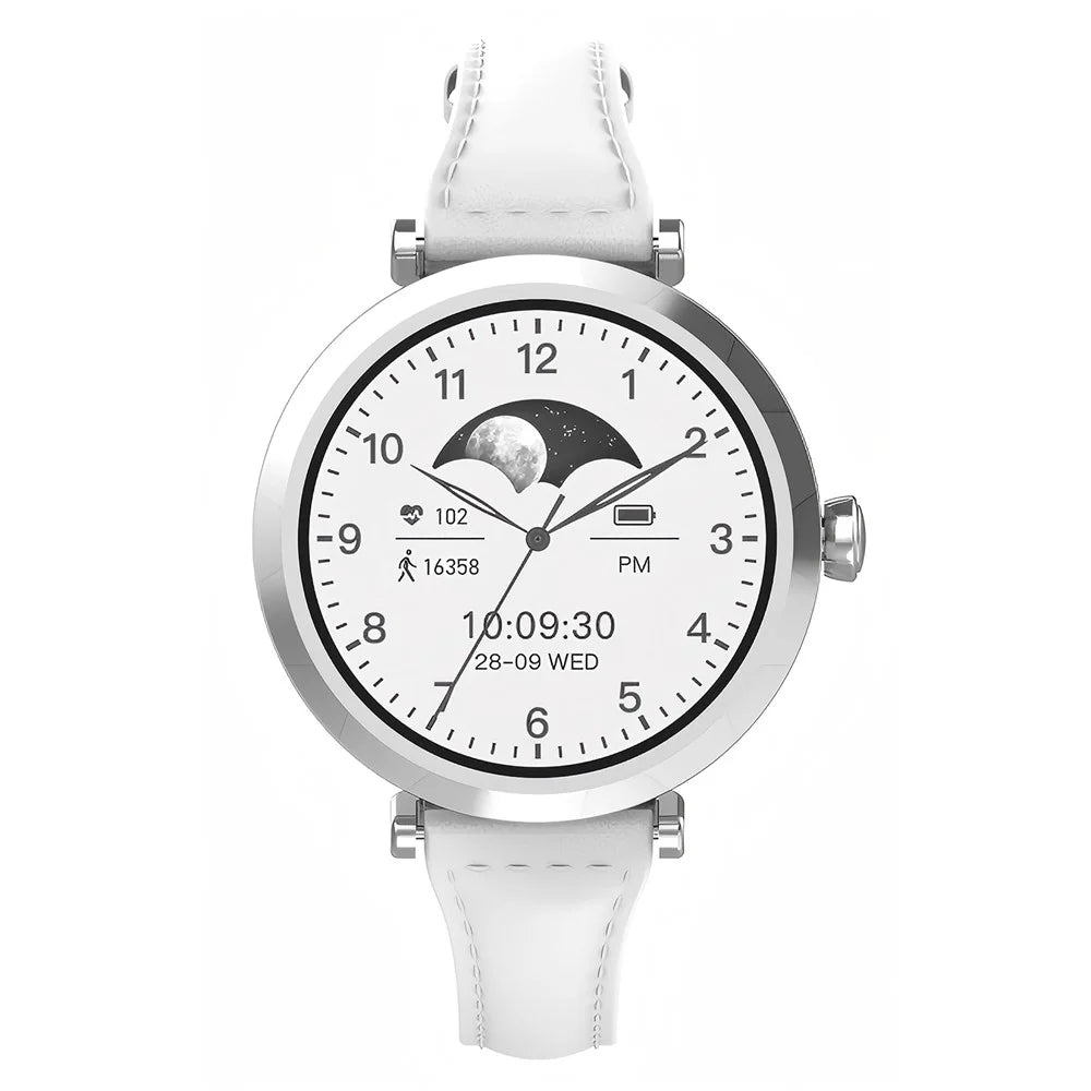 LDNIO SW02 Women Smart Watch 1.19 Inch AMOLED Bluetooth-compatible Call Heart Rate Blood Oxygen ECG Health Monitor - Silver - 1