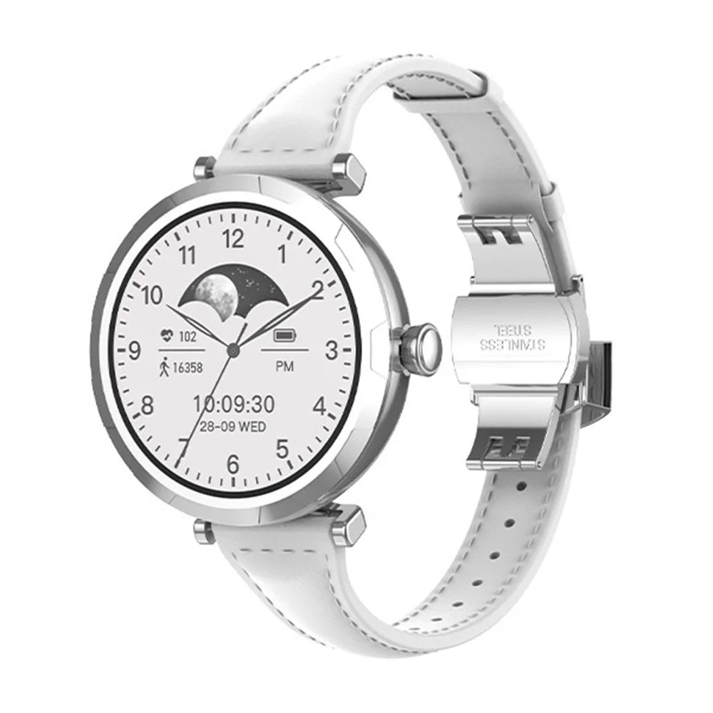 LDNIO SW02 Women Smart Watch 1.19 Inch AMOLED Bluetooth-compatible Call Heart Rate Blood Oxygen ECG Health Monitor - Silver - 2