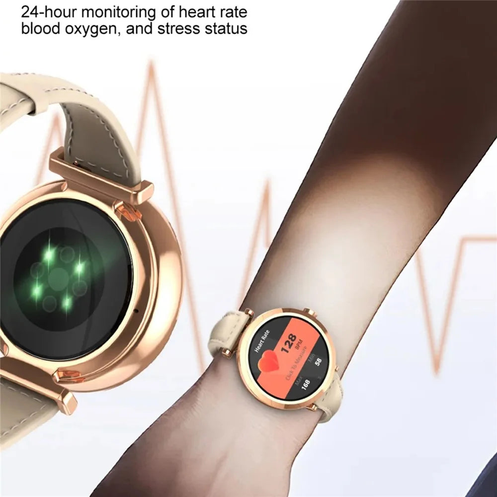 LDNIO SW02 Women Smart Watch 1.19 Inch AMOLED Bluetooth-compatible Call Heart Rate Blood Oxygen ECG Health Monitor - Silver - 4