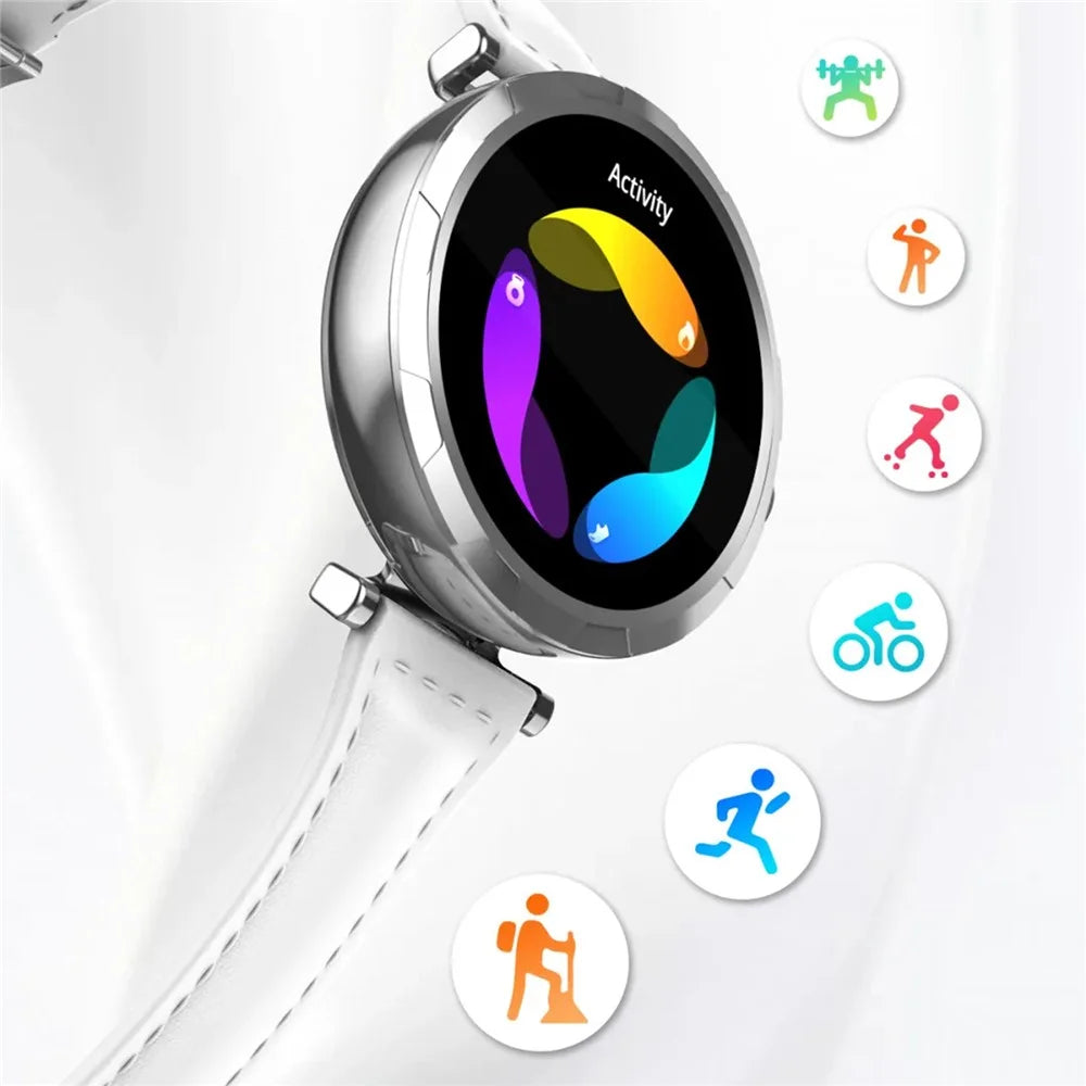 LDNIO SW02 Women Smart Watch 1.19 Inch AMOLED Bluetooth-compatible Call Heart Rate Blood Oxygen ECG Health Monitor - Silver - 7