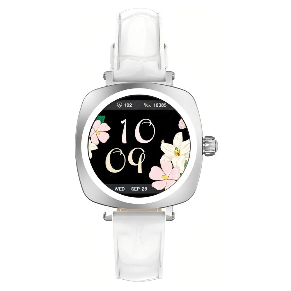 LDNIO SW03 Women Smart Watch 1.19 Inch AMOLED Screen Bluetooth-compatible Call Heart Rate Blood Oxygen ECG Health Monitor - Silver - 1
