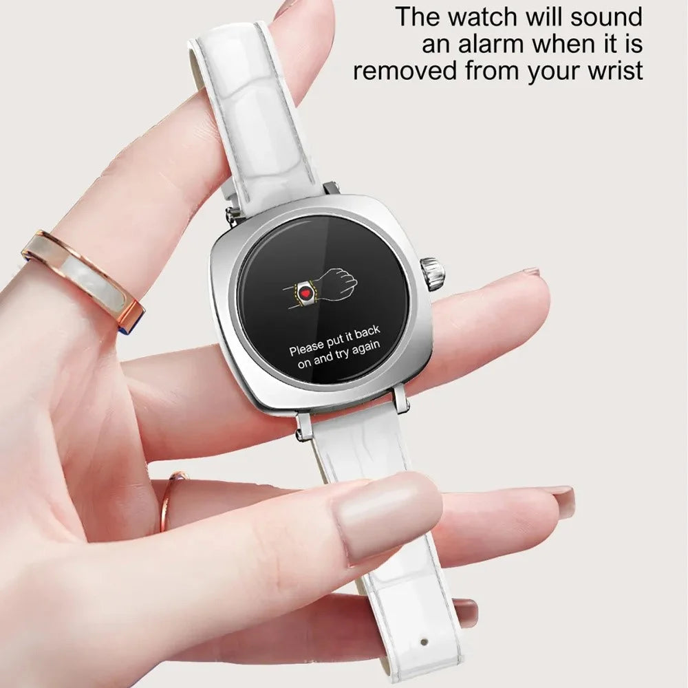 LDNIO SW03 Women Smart Watch 1.19 Inch AMOLED Screen Bluetooth-compatible Call Heart Rate Blood Oxygen ECG Health Monitor - Silver - 6