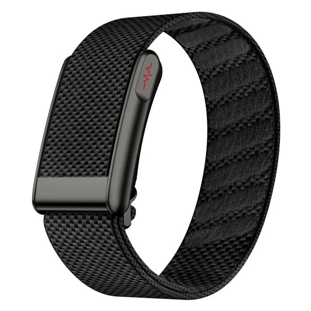 MF91 ECG Smart Wristband Fitness Tracker Heart Rate Blood Oxygen Sleep Monitor IP68 Waterproof Screenless Health Band - Black - 1
