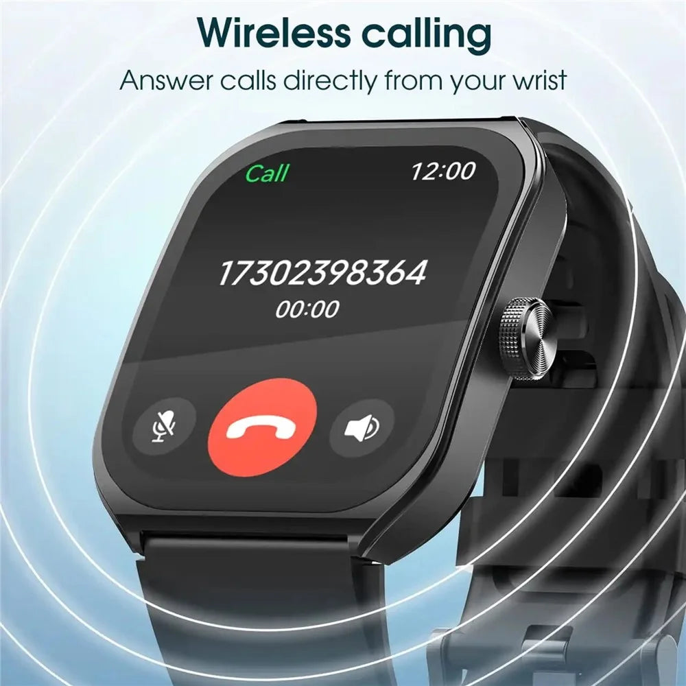LDNIO SW04 Smart Watch for Sports 1.96 Inch AMOLED HD Screen Heart Rate Blood Oxygen Monitor - Black - 2