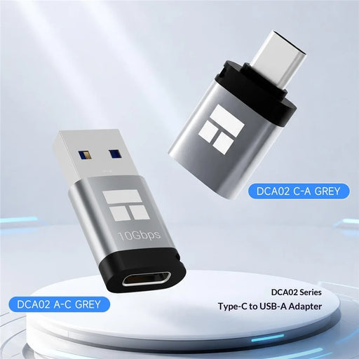 THERMALRIGHT DCA02 10Gbps USB3.2 Gen2 Data Transfer Charging Adapter Aluminum Alloy Converter for Phone Laptop - Type-C Male to USB-A Female - 2