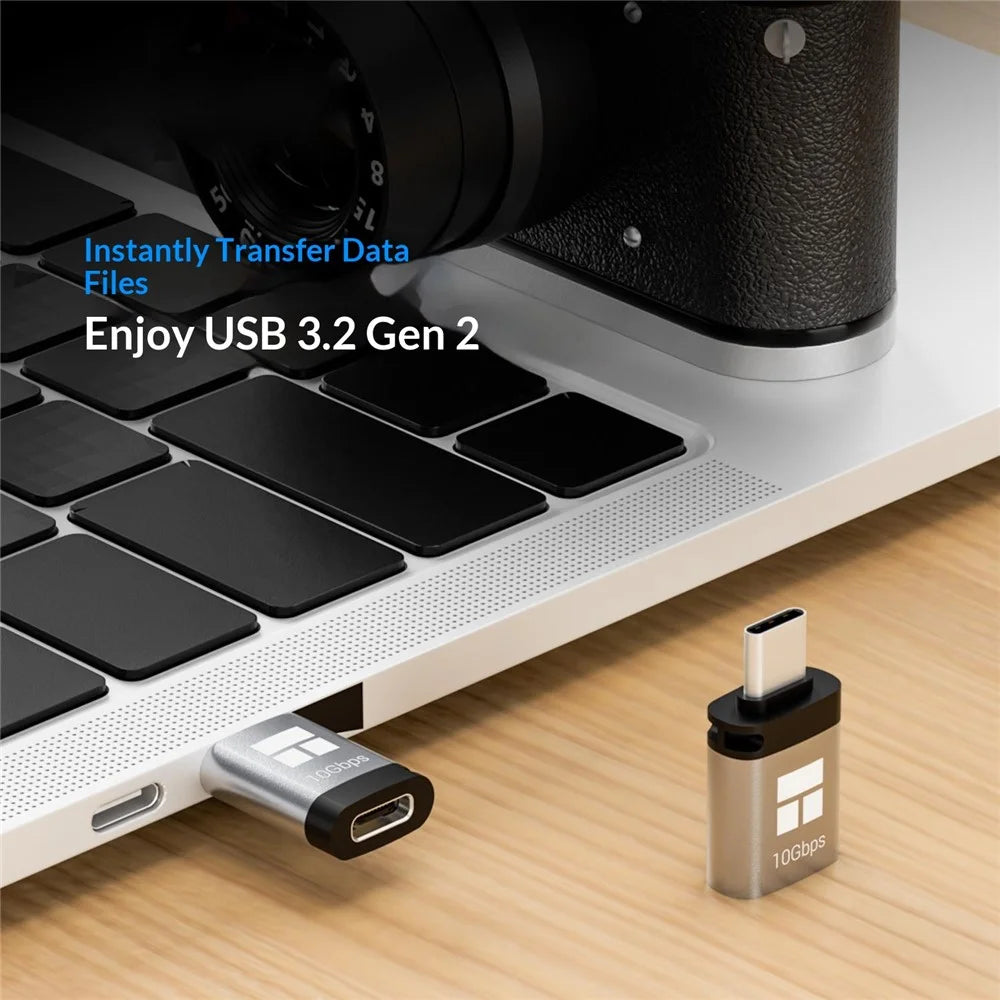 THERMALRIGHT DCA02 10Gbps USB3.2 Gen2 Data Transfer Charging Adapter Aluminum Alloy Converter for Phone Laptop - Type-C Male to USB-A Female - 5
