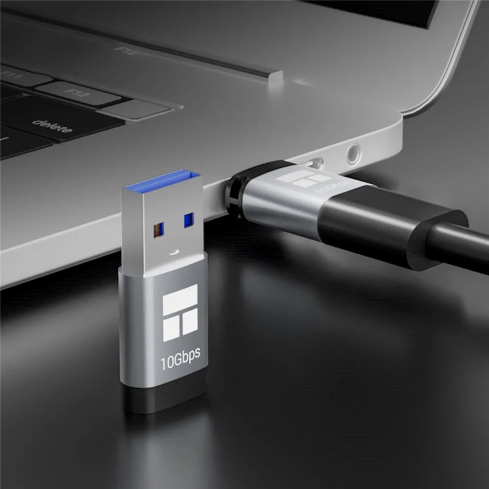 THERMALRIGHT DCA02 10Gbps USB3.2 Gen2 Data Transfer Charging Adapter Aluminum Alloy Converter for Phone Laptop - Type-C Male to USB-A Female - 7