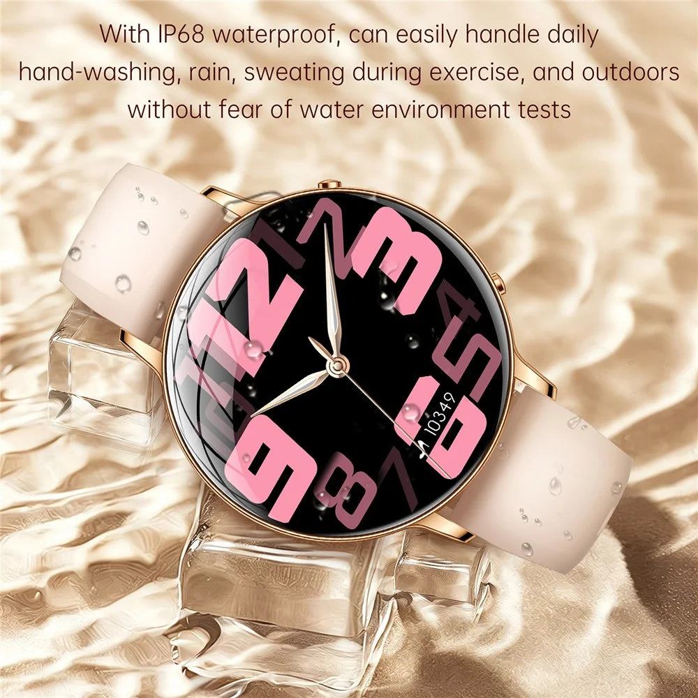M201 Ultra Thin Women Smart Watch 1.32 Inch AMOLED Screen Heart Rate Monitor IP68 Waterproof for Sports - Black - 7