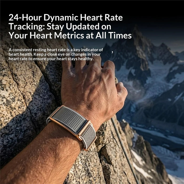 F73 Screenless Smart Watch HRV Red Light Blood Oxygen Heart Rate Fitness Tracker Health Monitor Wristband - Grey - 4