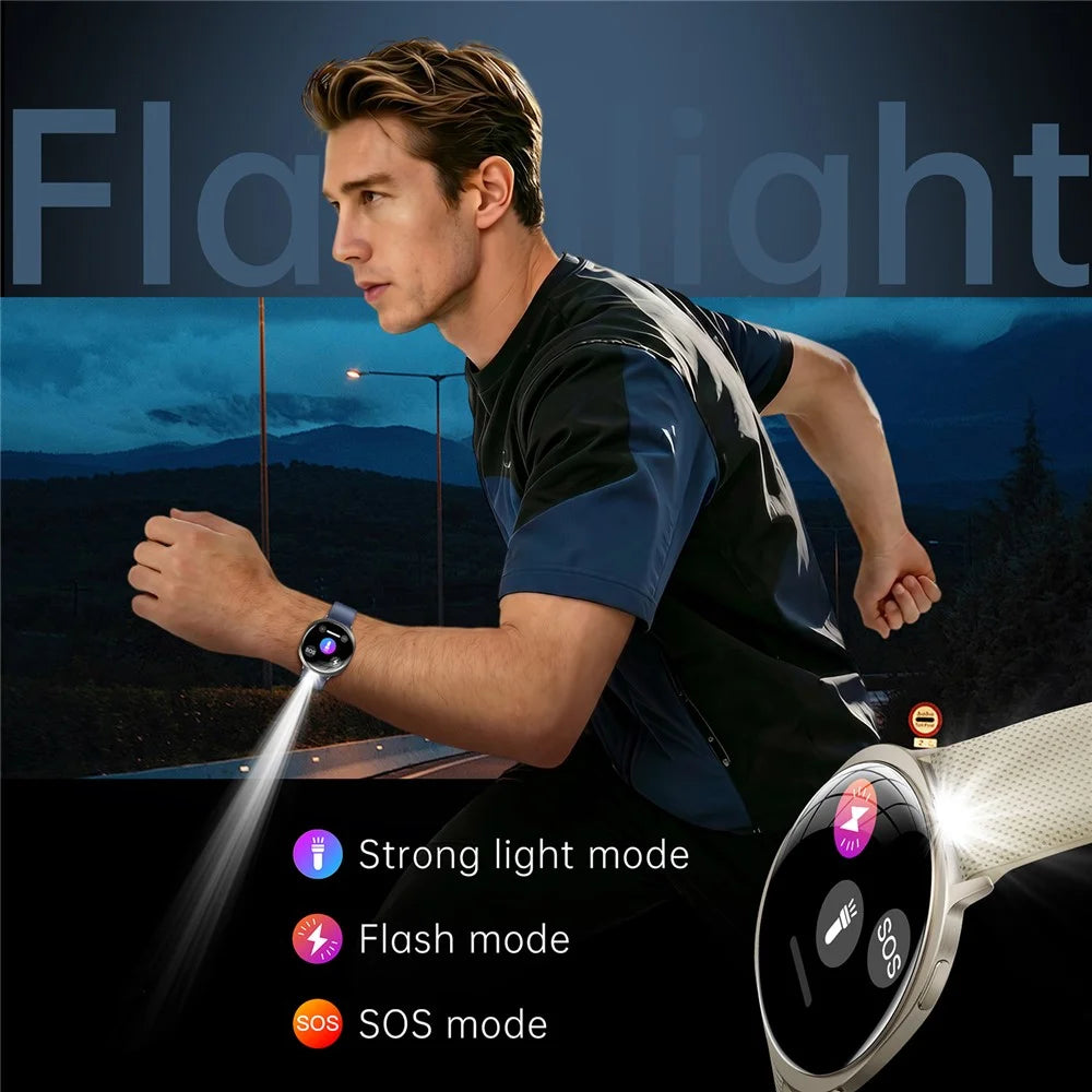M301 Ultra Thin Smart Watch 1.32 inch AMOLED IP68 Waterproof Bluetooth-compatible Calling Fitness Tracker - Tarnish - 4