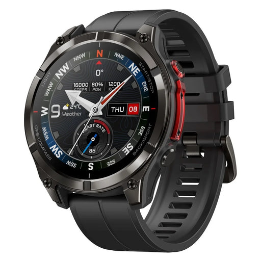 ZEBLAZE Stratos 4 Pro 1.43 inch AMOLED Smartwatch GPS Bluetooth-compatible Calling 5ATM Waterproof - Black - 1