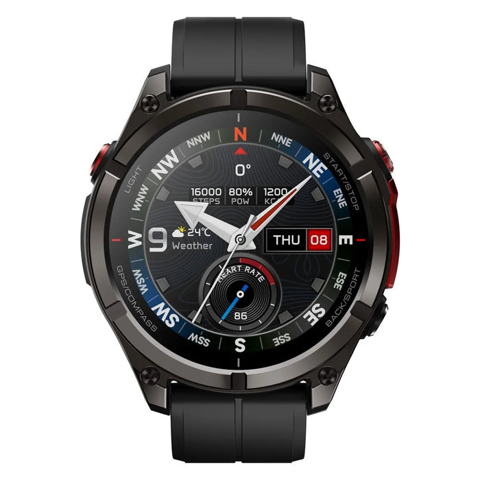 ZEBLAZE Stratos 4 Pro 1.43 inch AMOLED Smartwatch GPS Bluetooth-compatible Calling 5ATM Waterproof - Black - 3