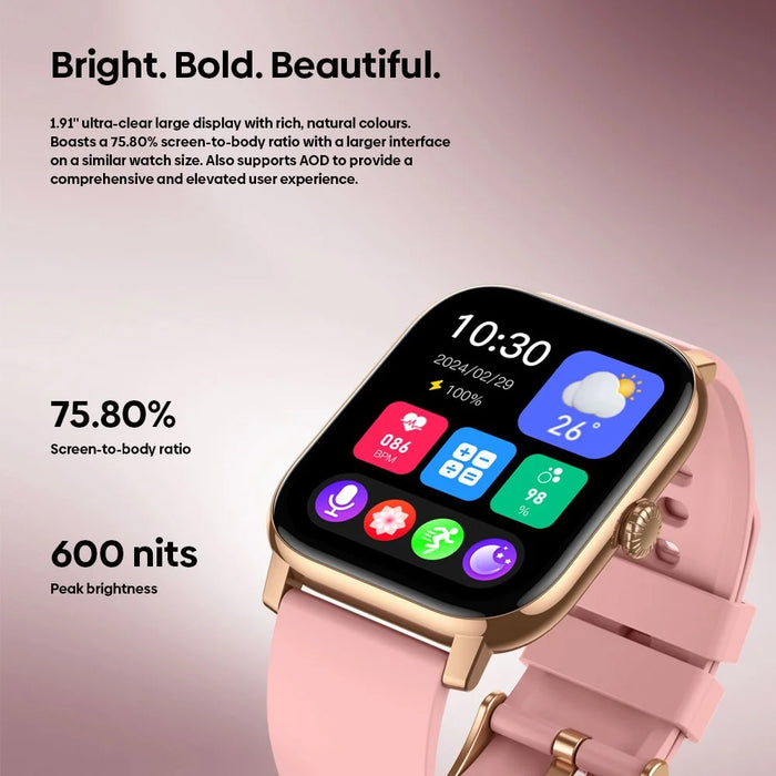 ZEBLAZE Btalk Pro 1.91 inch Smart Watch Bluetooth-compatible Calling Heart Rate SpO2 Fitness Tracker - Black - 4