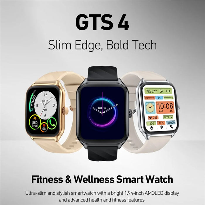 ZEBLAZE GTS 4 Smart Watch 1.94 inch AMOLED Bluetooth-compatible Calling Heart Rate SpO2 Health Tracker - Black - 4