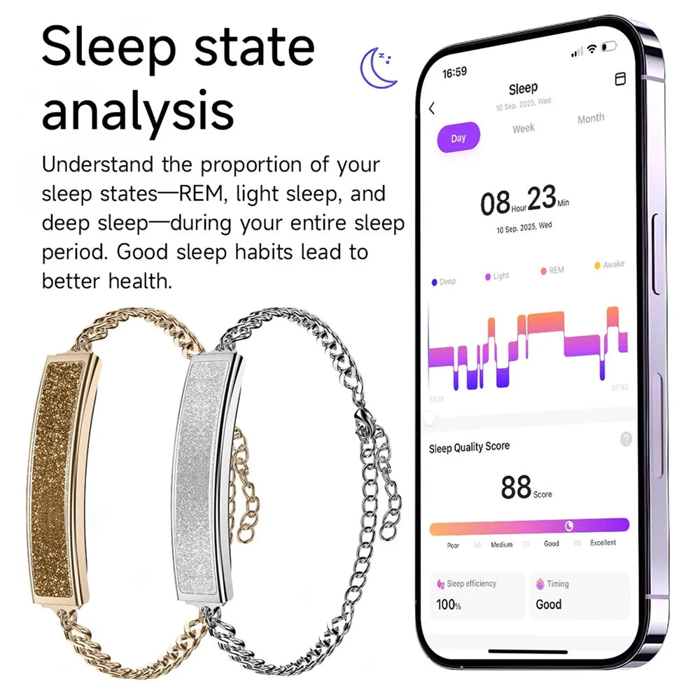 B6 Women Smart Bracelet Heart Rate Blood Oxygen Sleep Monitor Multi-Sport Fitness Tracker - Gold - 7