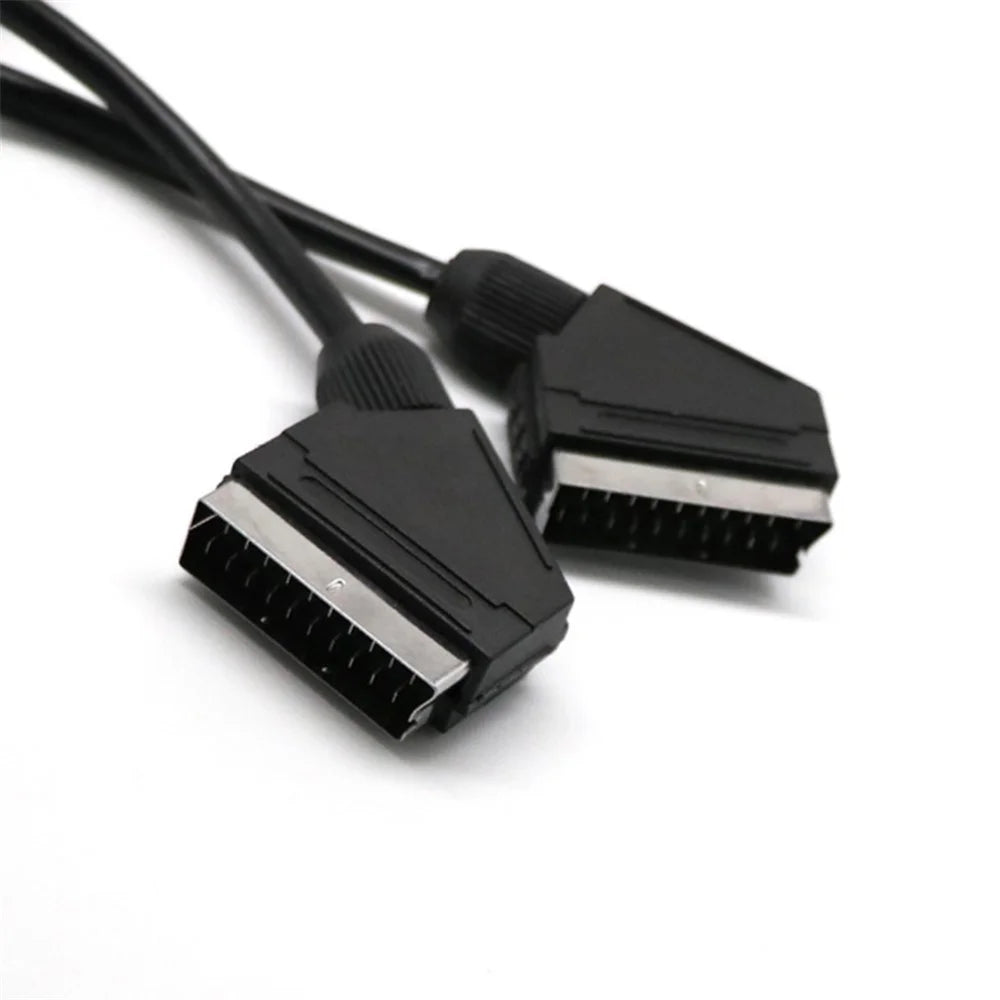 Scart Cable 21 Pins Connectors Audio Video Extension Cable 1.5m - 2