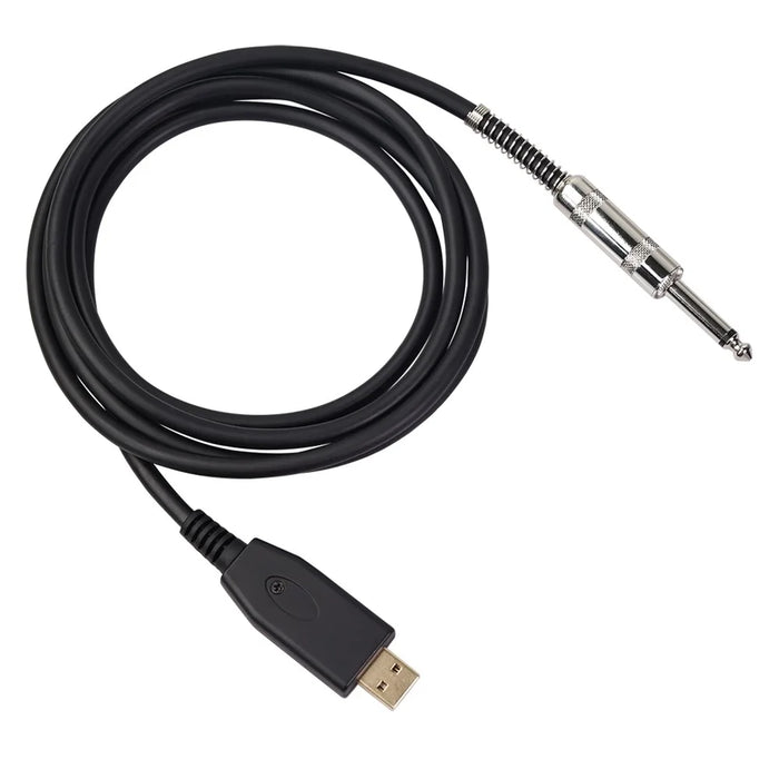 USB Guitar Cable USB 2.0 Interface Male to 1/4 Inch TS（6.35）Jack Connector Cord Electric Guitar Audio Cable US48S [2M] - 7