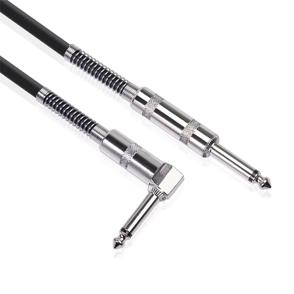 Guitar Cable 6.35mm (1/4 Inch) TS Right Angle to Straight Electric Instrument Cable for Electric Guitar, Bass Guitar, etc. [3m] - 6