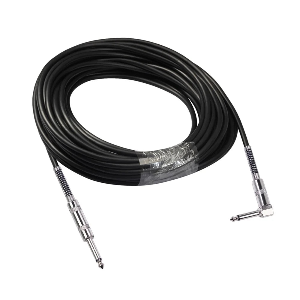 Guitar Cable 6.35mm (1/4 Inch) TS Right Angle to Straight Electric Instrument Cable for Electric Guitar, Bass Guitar, etc. [10m] - 1